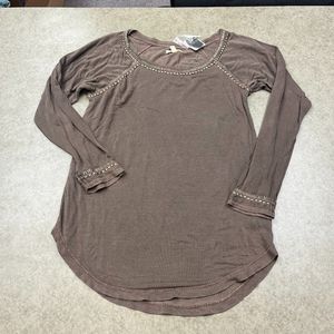 Urban Outfitters Brown Long Sleeve Top